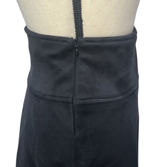 Oasap Asymmetrical Slit Velour Skirt - Picture 7 of 10